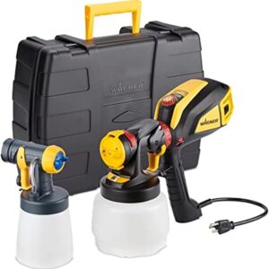 Wagner Spraytech 02419307 FLEXiO 595 Handheld HVLP Paint Sprayer, Sprays Most Unthinned Latex, Includes Two Nozzles - iSpray & Detail Finish Nozzle, Complete Adjustability, Lightweight Design